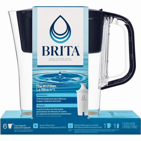  Brita 智能指示 6杯滤水壶 19.97加元！