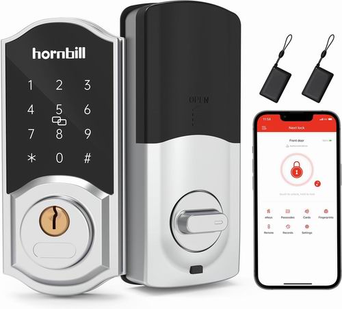  史低价！Hornbill 智能锁5折 69.99加元（原价 139.99加元）！2色可选