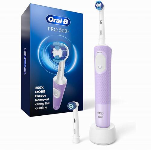  Oral-B Pro 500 + 淡紫色电动牙刷 带2个刷头 39.99加元（原价 49.99加元）+ 满立减25加元