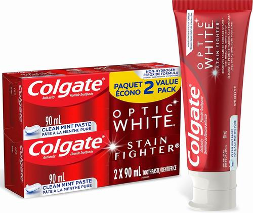 Colgate 高露洁光感白去污凝胶牙膏 90 毫升 × 2支装 5.67加元（原价 8.61加元）！每支 2.84加元