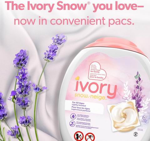  Ivory Snow 薰衣草味 洗衣粉45粒 18.02加元（原价 24.97加元）