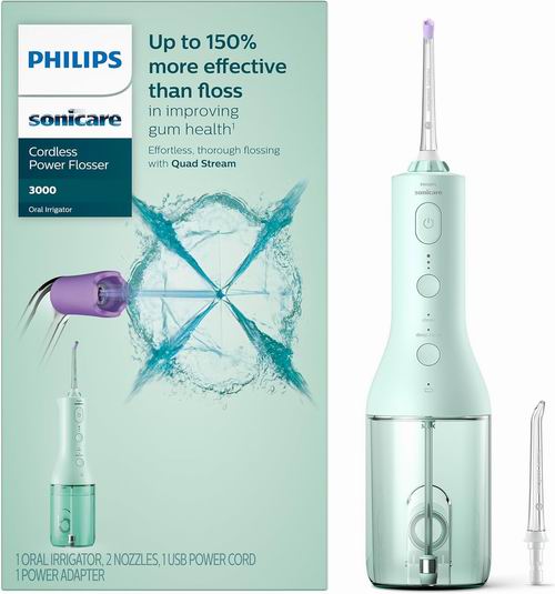  Philips 飞利浦 HX3806/24 无绳便携式水牙线/冲牙器 79.95加元（原价 99.99加元）