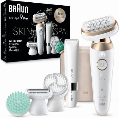 黑五史低！Braun Silk-épil 9 Flex SkinSpa 干湿两用 高效全身脱毛器 183.58加元（原价 224.97加元）