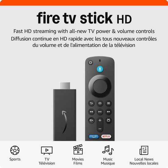  历史新低！新品Fire TV 高清电视棒5折 24.99加元！