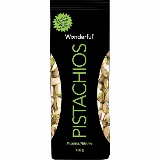 历史新低！Wonderful Pistachios 盐焗带壳开心果（450克）5.2折 5.7加元！