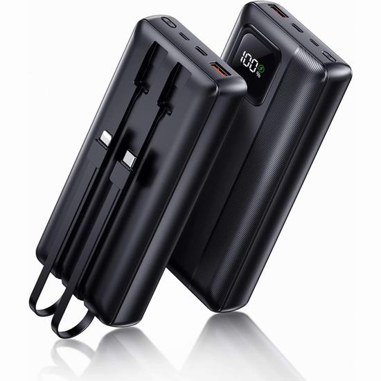  白菜价！历史新低！QiSa 40000mAh  PD 30W QC4.0 快充移动电源/充电宝1.7折 34.99加元包邮！