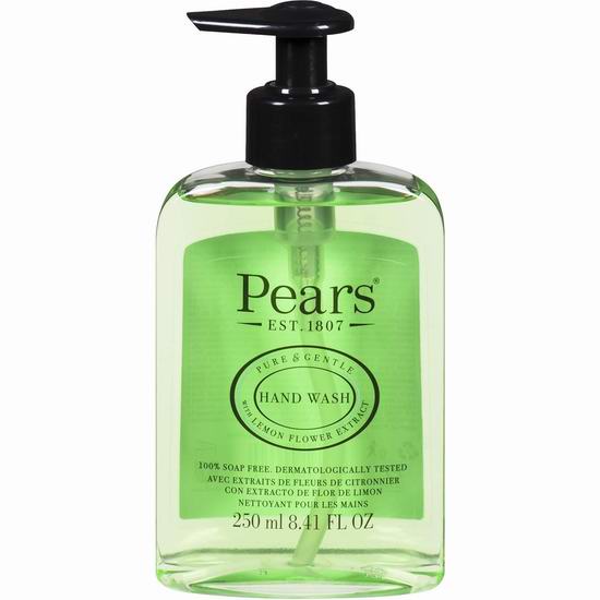  白菜价！历史新低！Unilever Pears 柠檬花温和洗手液（250ml）2折 2加元！