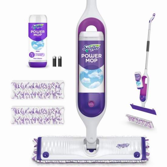  历史最低价！Swiffer PowerMop 清新香味 5倍清洁力 喷雾拖把6.8折 34.99加元！