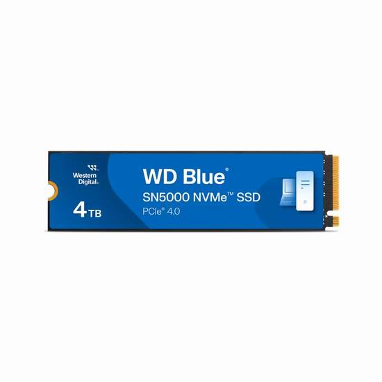  WD Blue SN5000 NVMe 4TB SSD 西数固态硬盘7.1折 284.99加元包邮！