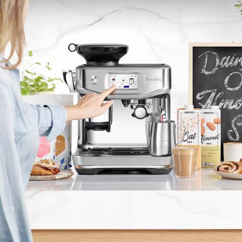  Breville the Barista BES881BSS 触摸屏浓缩咖啡机 带研磨机 1759.99加元（原价 2199.99加元）！3色可选