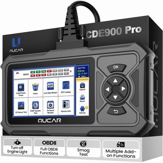  历史新低！MUCAR CDE900 PRO OBD2 汽车故障扫描仪5折 94.99加元包邮！